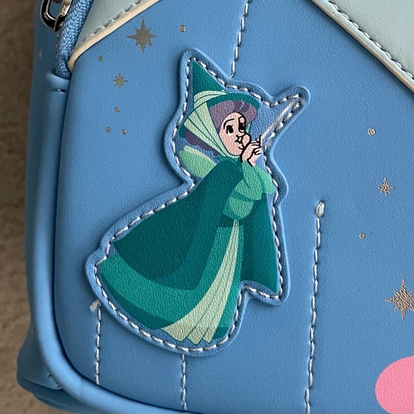 Loungefly Sleeping Beauty Fairy Godmothers Make it Pink / Blue Mini Backpack - Picture 14 of 16